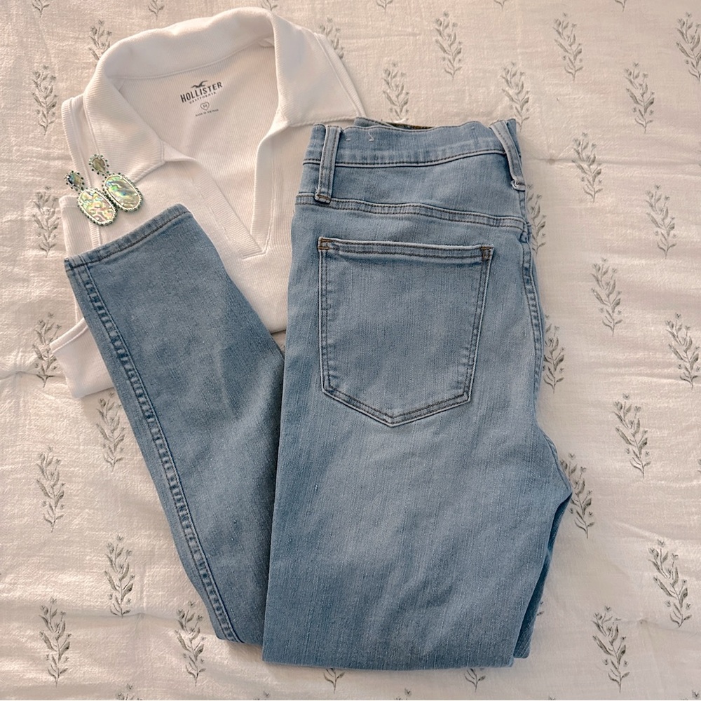 MADEWELL 10” HIGH RISE SKINNY BUTTON FLY JEANS SIZE 27 LIGHT WASH